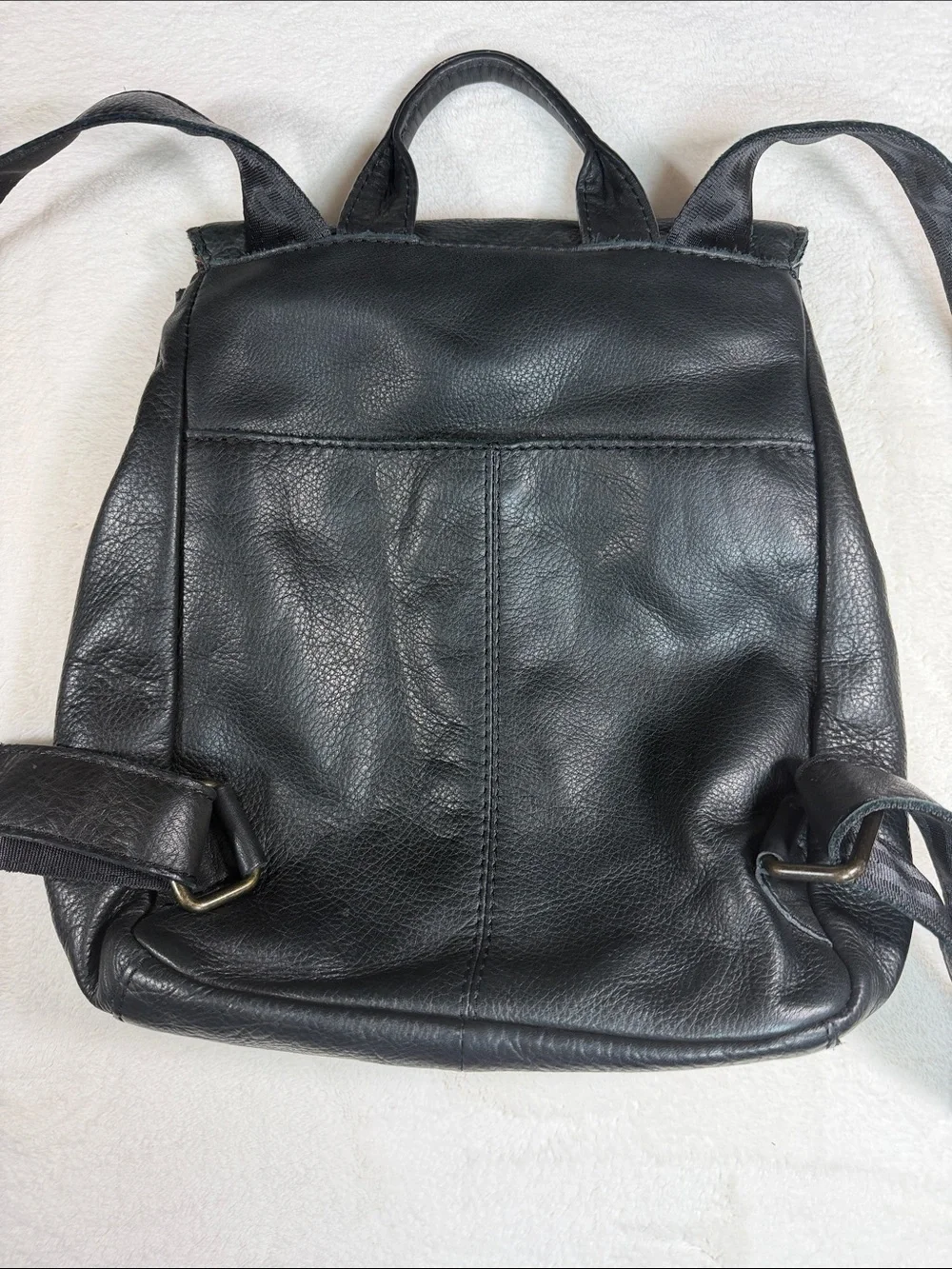 American Leather Co. Liberty Black Leather Backpack